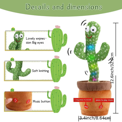 Dancing &amp; Talking Cactus Plush Toy – Interactive Electronic Toy with 120 Songs | Fun &amp; Educational Gift for Kids