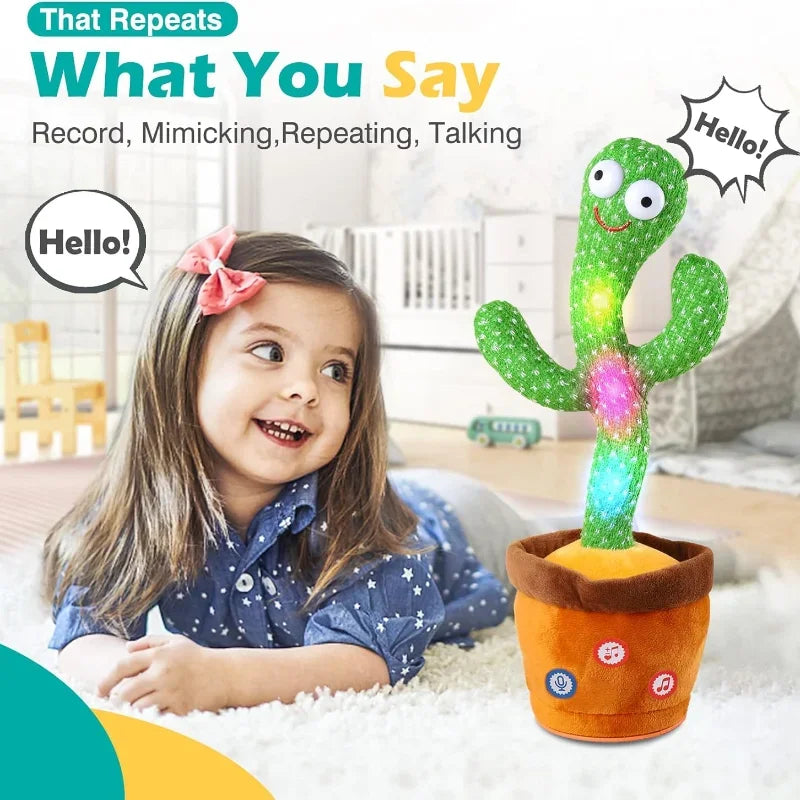 Dancing &amp; Talking Cactus Plush Toy – Interactive Electronic Toy with 120 Songs | Fun &amp; Educational Gift for Kids