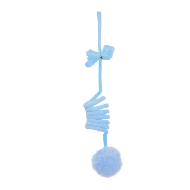 Interactive Cat Toy Set – Spring Rope Ball &amp; Plush Wand for Play &amp; Training
