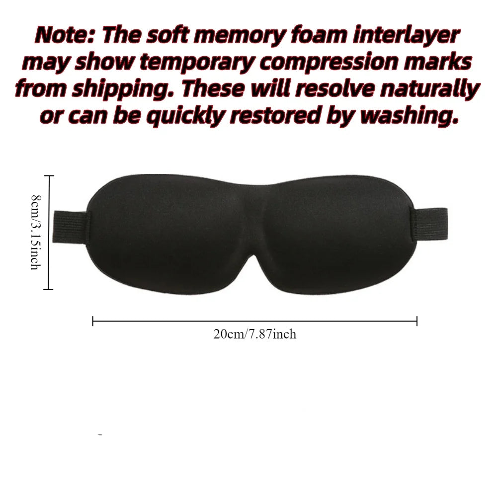 3D Sleep Mask with Memory Foam – Contoured Eye Mask for Complete Light Blocking