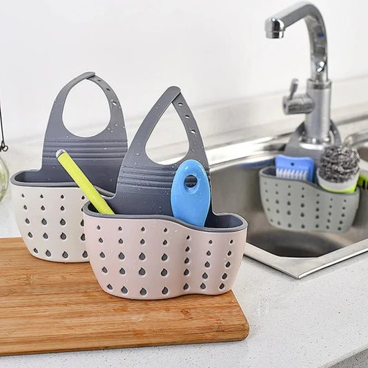 Adjustable Hanging Sink Caddy – Drain Basket for Soap &amp; Sponge Storage