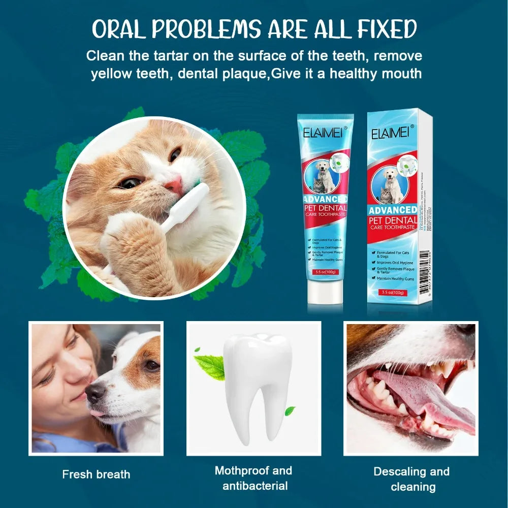 Pet Oral Care Toothpaste – Fresh Breath & Clean Teeth for Dog & Cat | Edible & Safe