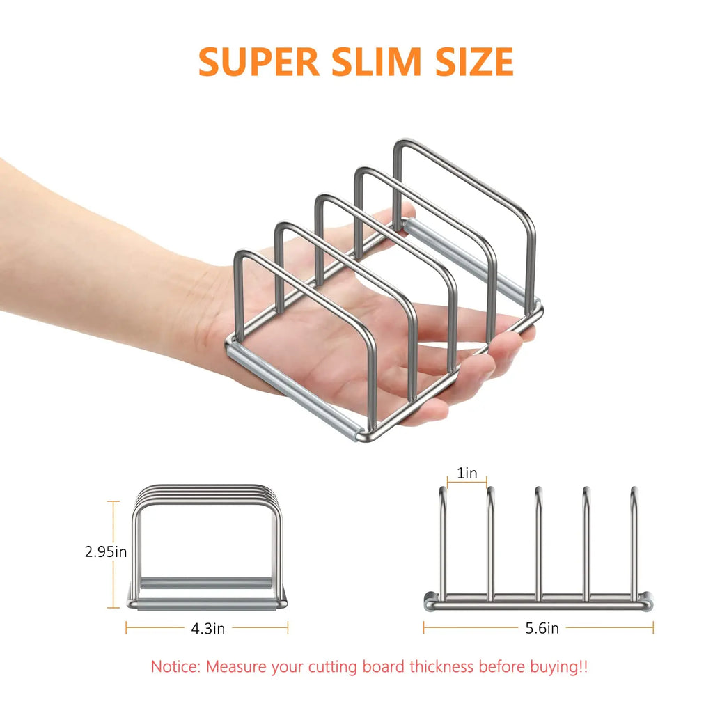 Kitchen Cabinet Organizer – Steel Cookware Holder with 5 Slots for Pans & Baking Trays