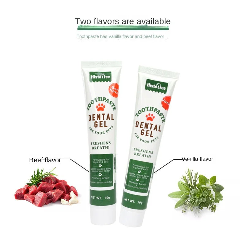 Pet Toothpaste for Dog &amp; Cat – Beef &amp; Vanilla Flavor | Oral Care 60g