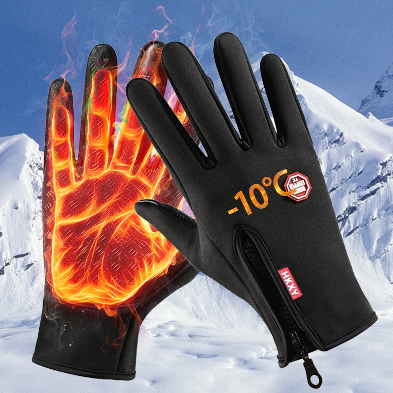 Winter Gloves with Touchscreen – Unisex Warm & Windproof Gloves for Cycling, Driving & Motorcycle