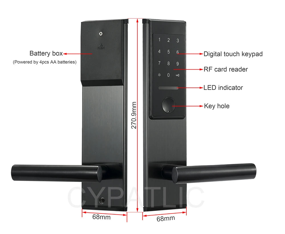 Stainless Steel Smart Door Lock - TTlock Wireless Digital Electronic Lock for Home Security