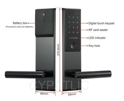 Stainless Steel Smart Door Lock - TTlock Wireless Digital Electronic Lock for Home Security