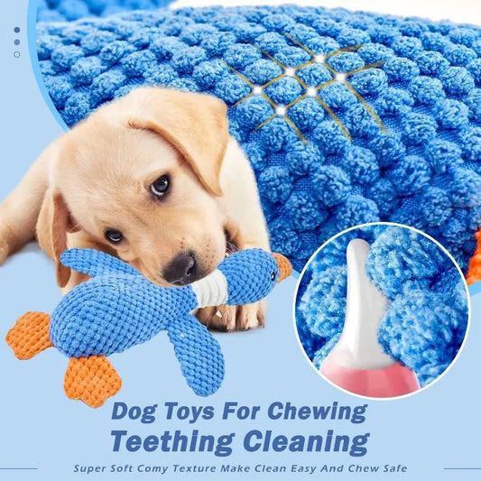 Durable Plush Chew Toy for Cats &amp; Dogs – Interactive Squeaky Toy for Aggressive Chewers