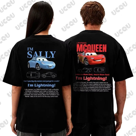 Lightning McQueen & Sally Couple T-Shirt – Matching Valentine's Day Tees