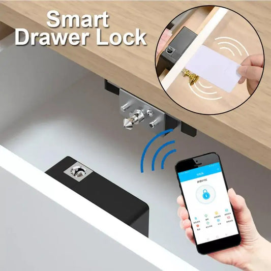Smart Drawer Lock - Electronic Cabinet Lock with IC Card &amp; TTlock App Control for Hidden Security