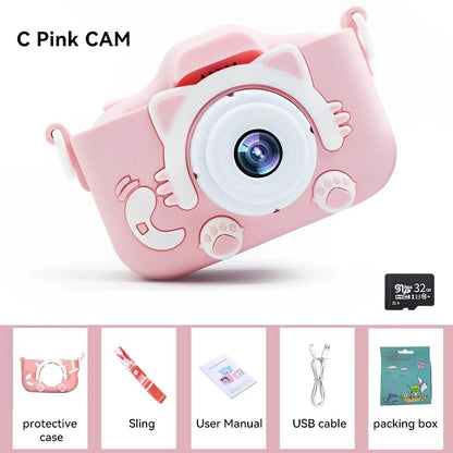 Kids Digital Camera 1080P HD – 2.0 Inch Children's Camera with Silicone Case | Photo, Video &amp; Games – Perfect Christmas &amp; Birthday Gift