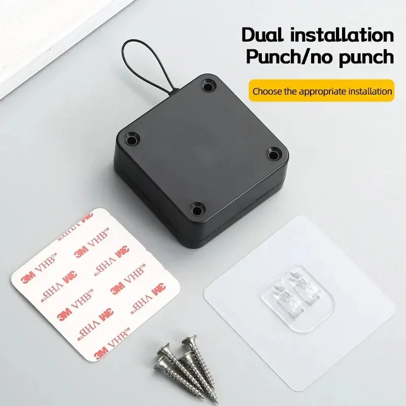 Automatic Drawstring Door Closer – Silent Self-Closing Mechanism for Home &amp; Office