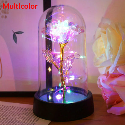 Colorful LED Rose Night Light – Romantic Gift for Valentine's Day
