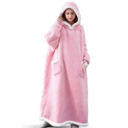 Hooded Wearable Blanket - Soft Flannel Loungewear