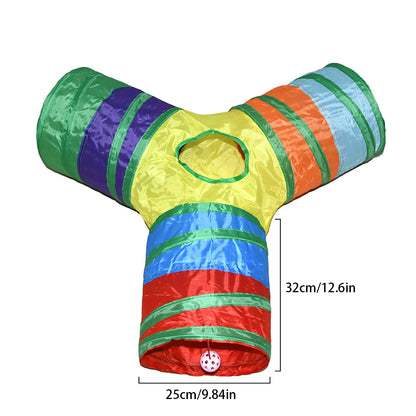 Collapsible Cat Tunnel – Interactive Play Tube for Indoor &amp; Outdoor Fun