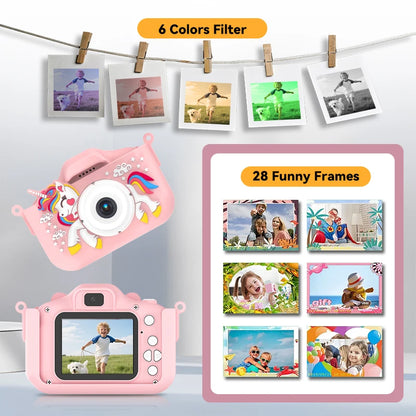 Kids Digital Camera 1080P HD – 2.0 Inch Children's Camera with Silicone Case | Photo, Video &amp; Games – Perfect Christmas &amp; Birthday Gift