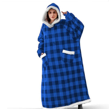 Hooded Wearable Blanket - Soft Flannel Loungewear