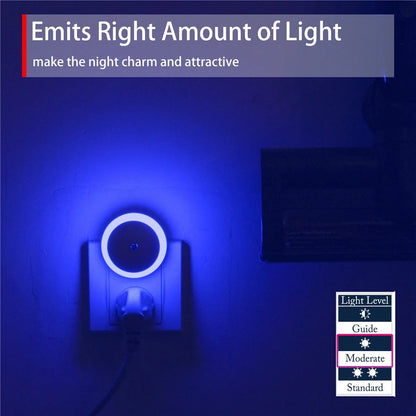 LED Night Light with Dusk-to-Dawn Sensor – Automatic Dimming | Socket Night Light for Bathroom, Hallway &amp; Bedroom