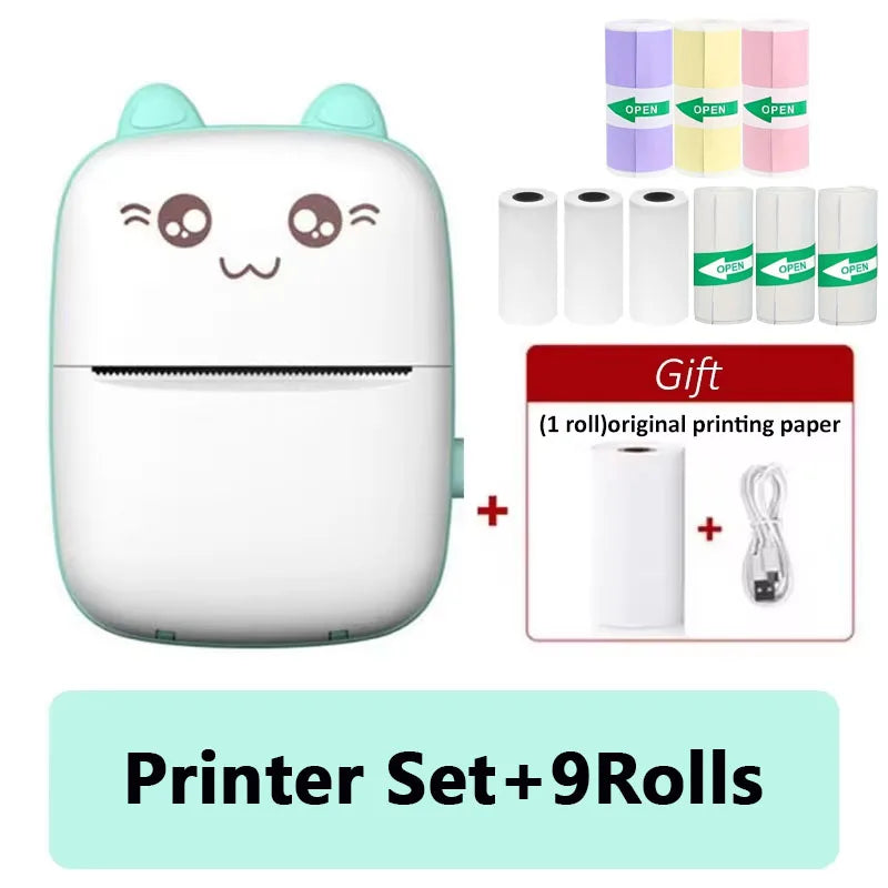 Portable Thermal Mini Printer – Bluetooth Pocket Printer for iOS & Android | Wireless Photo, Label & QR Code Printing