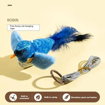 Interactive Cat Toy with Realistic Bird Sounds – Plush Catnip Toy for Indoor Cats