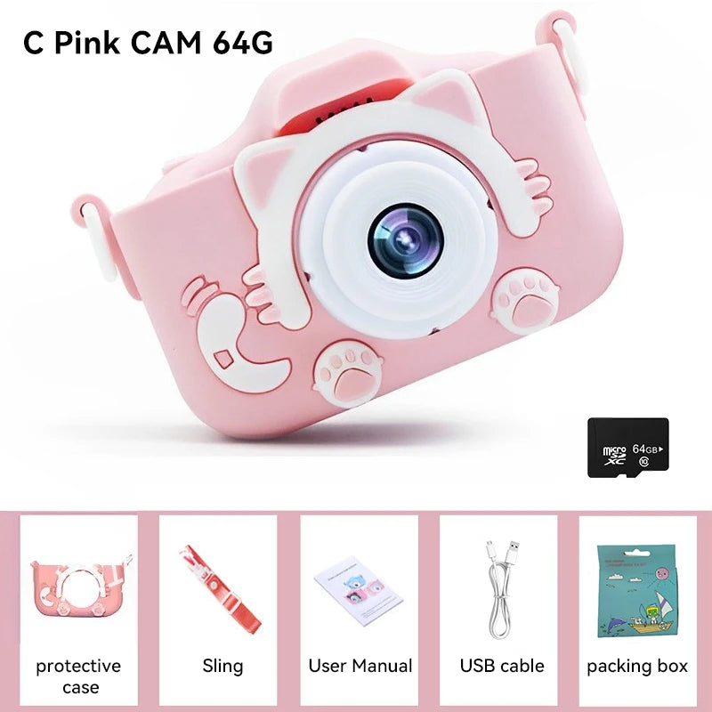 Kids Digital Camera 1080P HD – 2.0 Inch Children's Camera with Silicone Case | Photo, Video &amp; Games – Perfect Christmas &amp; Birthday Gift