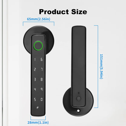 Tuya Smart Door Lock with Fingerprint - App Remote Control Electronic Lock with Alexa Integration