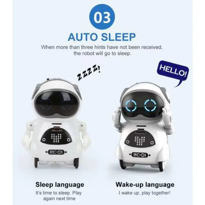 Smart Voice Control Mini Robot for Kids – Pocket-Sized AI Educational Toy