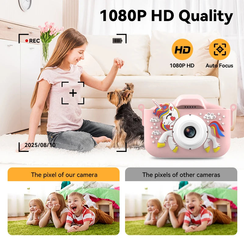 Kids Digital Camera 1080P HD – 2.0 Inch Children’s Camera with Silicone Case | Photo, Video & Games – Perfect Christmas & Birthday Gift