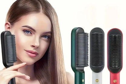 2-in-1 Style Comb &amp; Curling Iron – Shiny Hair in One Movement