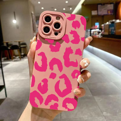 Leopard Camera Lens Protector Phone Case – Stylish Cover for iPhone 17, 16, 15, 14, 13