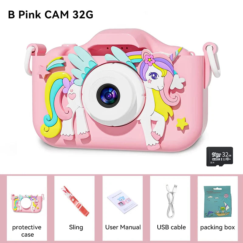 Kids Digital Camera 1080P HD – 2.0 Inch Children's Camera with Silicone Case | Photo, Video &amp; Games – Perfect Christmas &amp; Birthday Gift