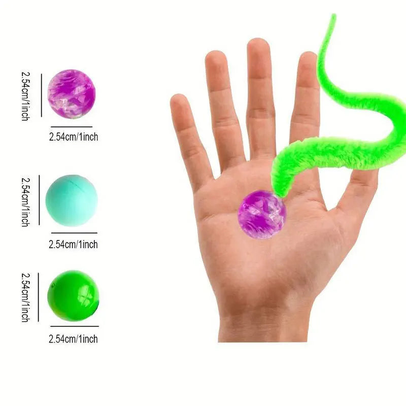 Interactive Cat Worm Toy – Colorful Bouncing Caterpillar for Indoor Play & Puzzle Fun