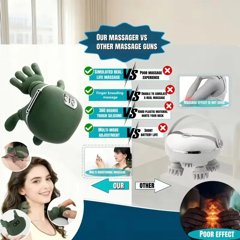 Intelligent Neck and Shoulder Massager – Automatic Kneading Massage with USB Power Supply for Relaxation &amp; Comfort