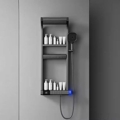 360° Thermostatic Shower Panel – LED Digital Display with Piano Keys &amp; Multiple Spray Patterns