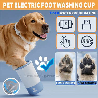 Electric Pet Paw Cleaner – Automatic Dog Foot Washing Machine | Portable &amp; Waterproof
