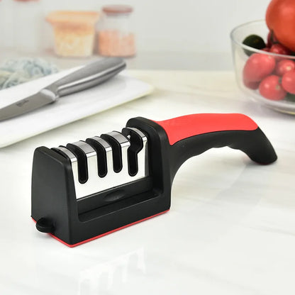 4-Stage Knife Sharpener – Multi-Functional Handheld Sharpening Tool for Kitchen Knives