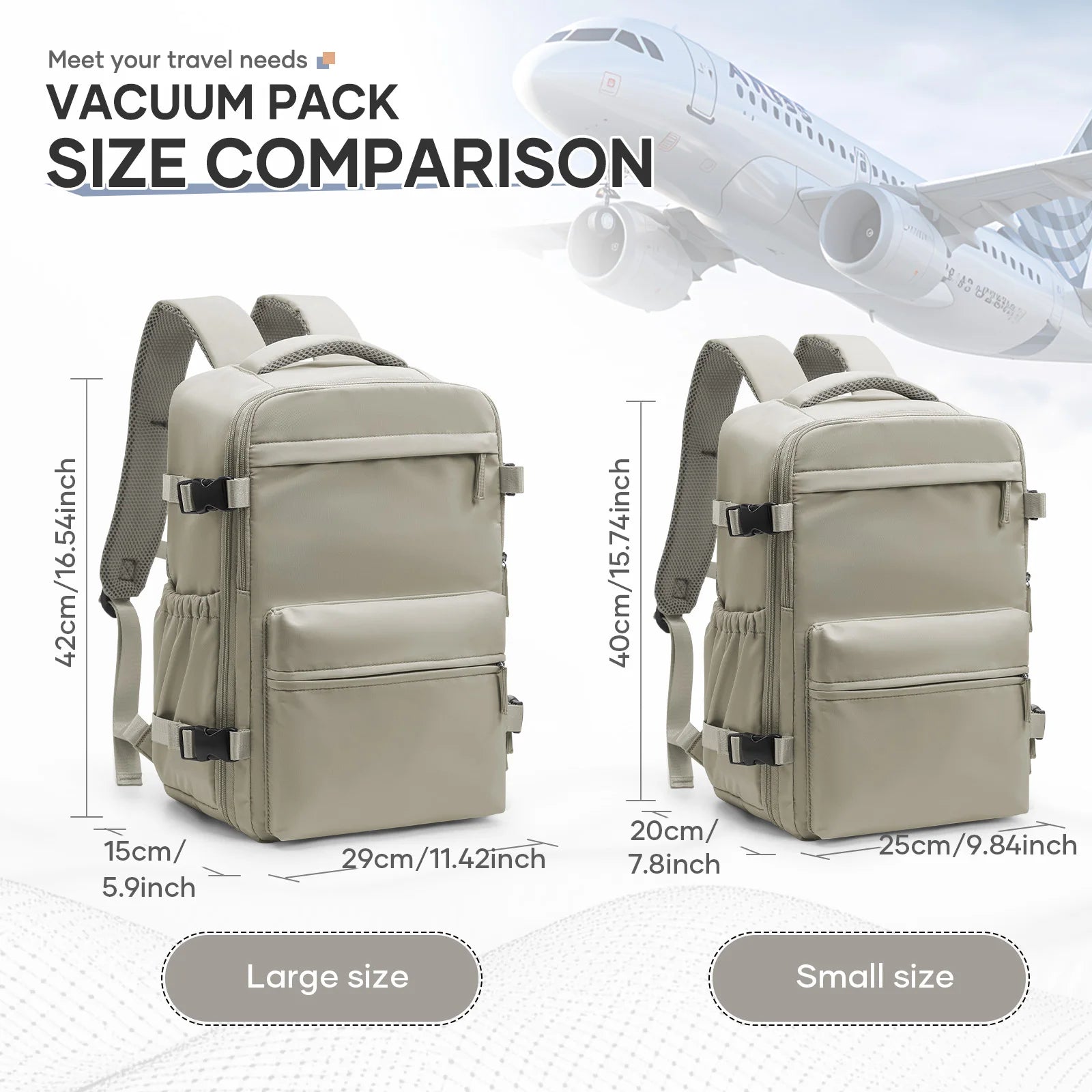 Expandable Travel Backpack with Air Compression – Cabin-Approved Hand Luggage