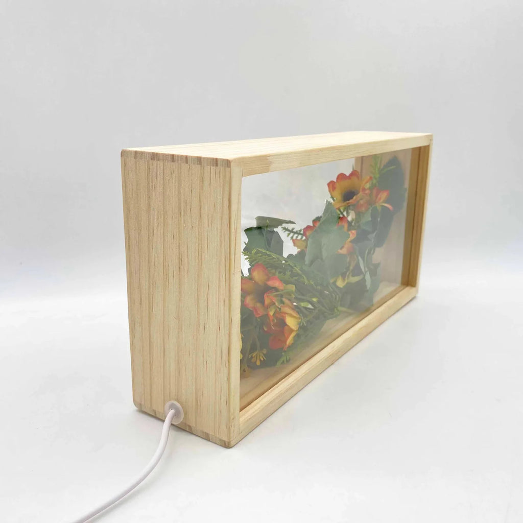 LED Photo Frame with Lighting – Wooden Decorative Frame with Ambient Lighting | 26×13 cm