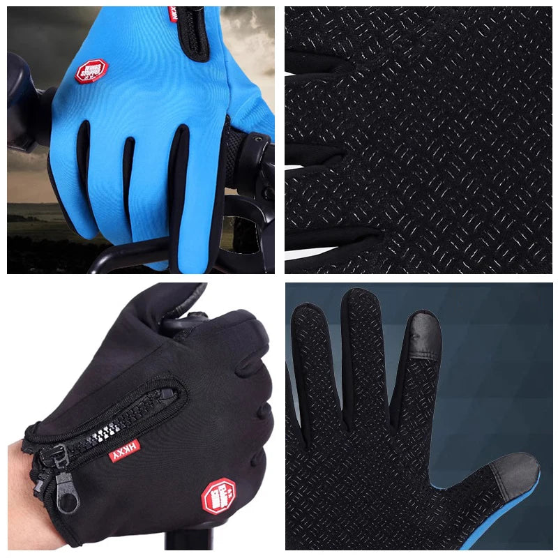 Winter Gloves with Touchscreen – Unisex Warm & Windproof Gloves for Cycling, Driving & Motorcycle