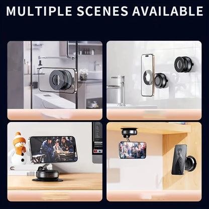 Magnetic Car Phone Holder – Vacuum Suction Cup Mount for Dashboard