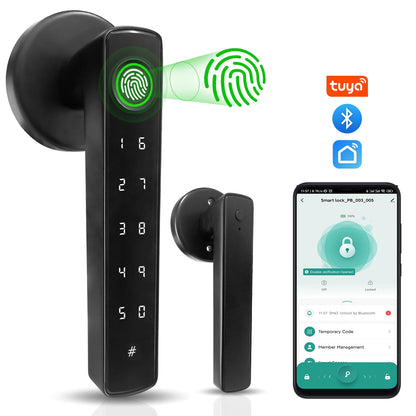 Tuya Smart Door Lock with Fingerprint - App Remote Control Electronic Lock with Alexa Integration
