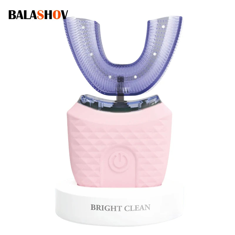 Electric Toothbrush for Adult Automatic USB Charge U-Shaped Toothbrush 360 Degrees Intelligent Rechargeable Toothbrush