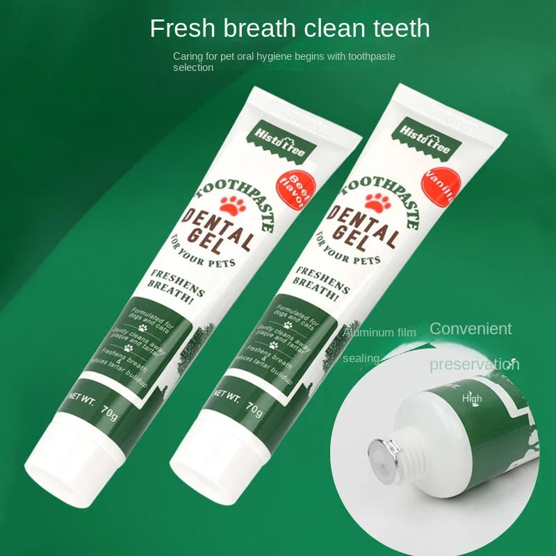 Pet Toothpaste for Dog & Cat – Beef & Vanilla Flavor | Oral Care 60g