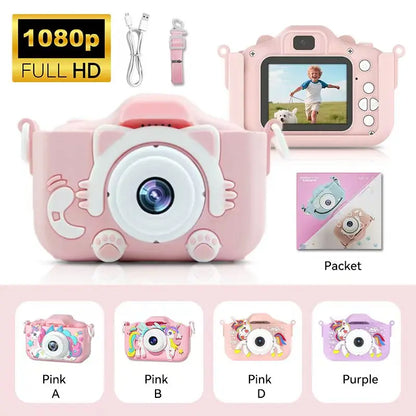 Kids Digital Camera 1080P HD – 2.0 Inch Children's Camera with Silicone Case | Photo, Video &amp; Games – Perfect Christmas &amp; Birthday Gift
