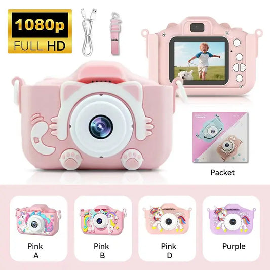 Kids Digital Camera 1080P HD – 2.0 Inch Children's Camera with Silicone Case | Photo, Video &amp; Games – Perfect Christmas &amp; Birthday Gift