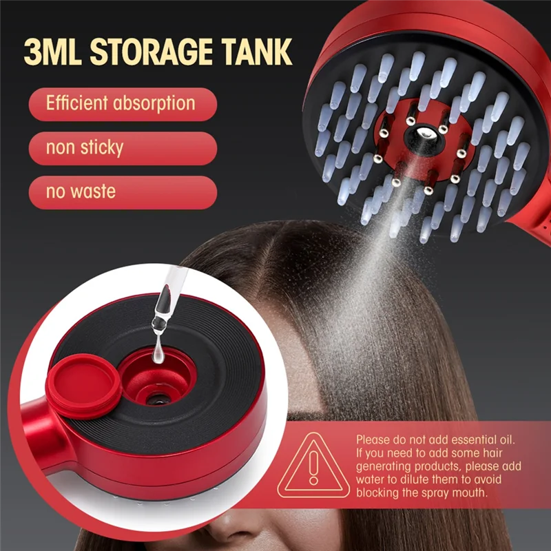 EMS Scalp Massage Comb with Red Blue Light
