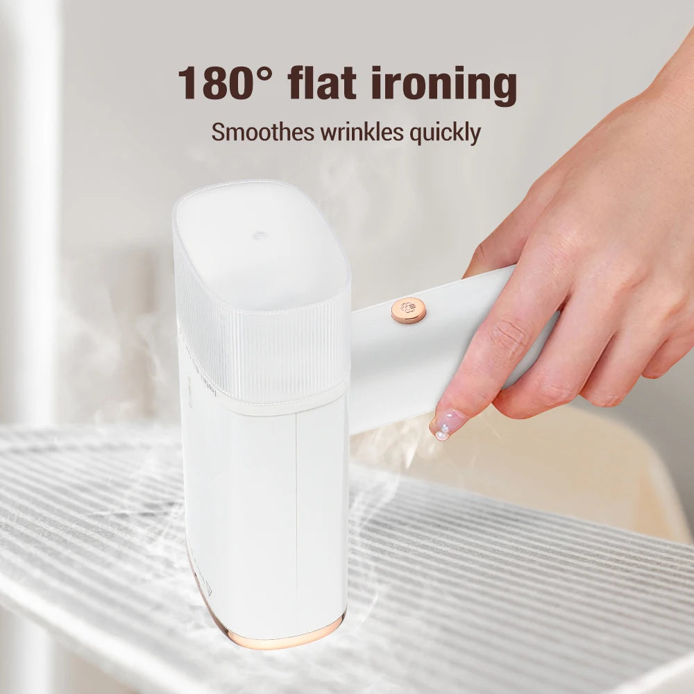 Foldable Mini Garment Steamer – Portable Handheld Steam Iron for Travel &amp; Home