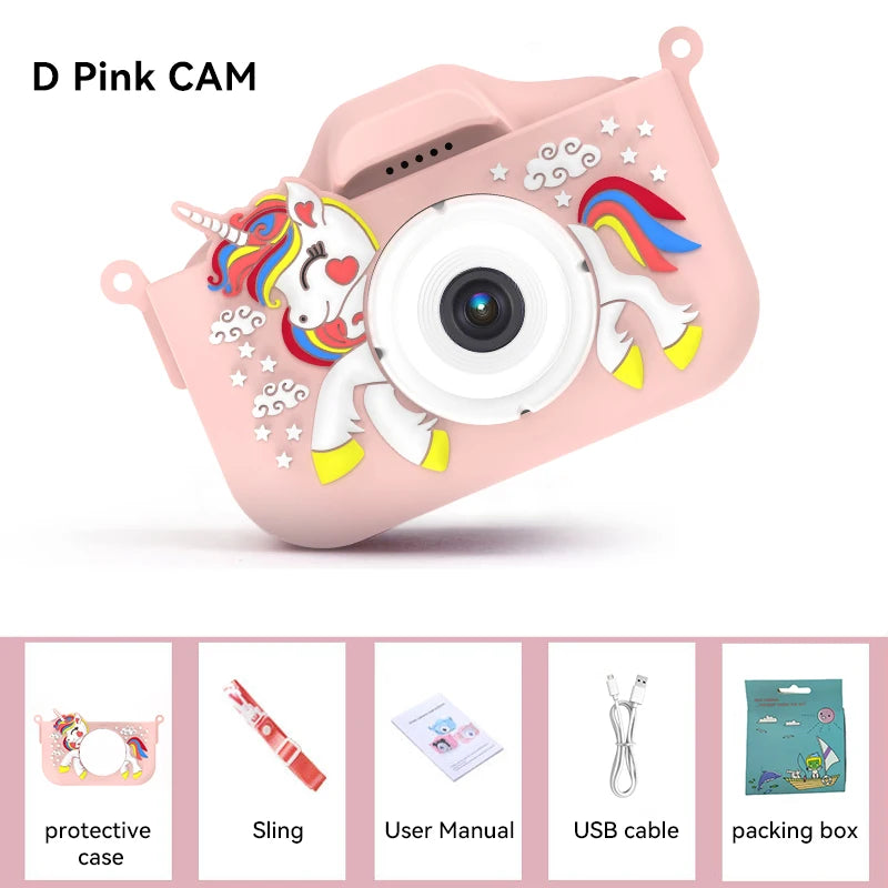 Kids Digital Camera 1080P HD – 2.0 Inch Children's Camera with Silicone Case | Photo, Video &amp; Games – Perfect Christmas &amp; Birthday Gift