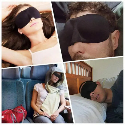 Lightweight 3D Sleep Mask – Soft Contoured Eye Shade for Travel &amp; Rest