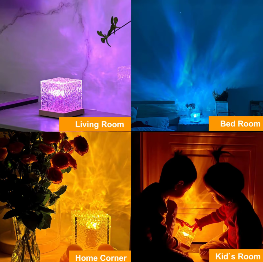 Aurora Ocean Wave LED Projector – 16 Color Night Light with Remote Control